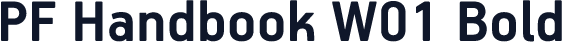 PF Handbook W01 Bold