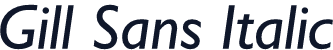 Gill Sans Italic