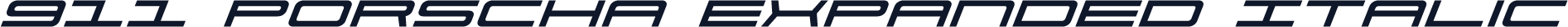 911 Porscha Expanded Italic