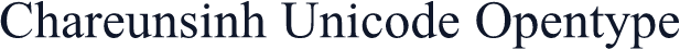 Chareunsinh Unicode Opentype