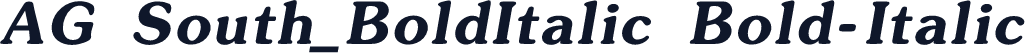 AG South_BoldItalic Bold-Italic