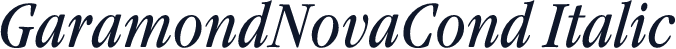 GaramondNovaCond Italic