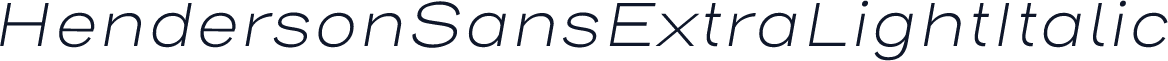 HendersonSansExtraLightItalic