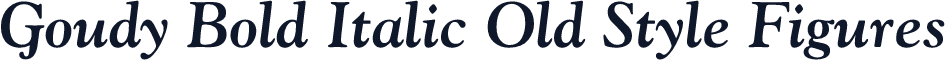 Goudy Bold Italic Old Style Figures