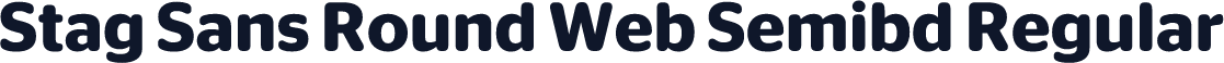 Stag Sans Round Web Semibd Regular