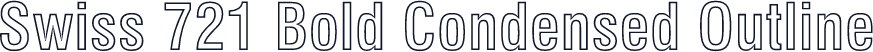 Swiss 721 Bold Condensed Outline