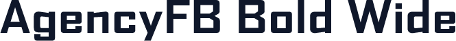 AgencyFB Bold Wide