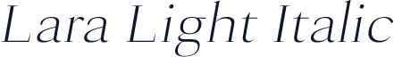Lara Light Italic