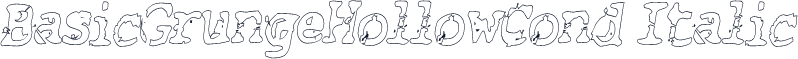 BasicGrungeHollowCond Italic