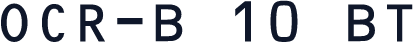 OCR-B 10 BT