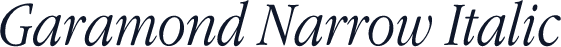 Garamond Narrow Italic