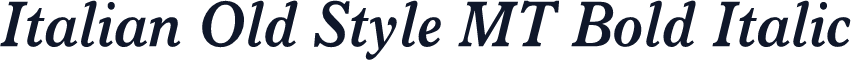 Italian Old Style MT Bold Italic