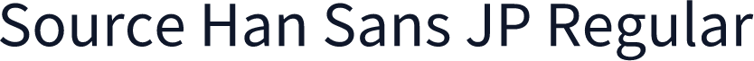Source Han Sans JP Regular