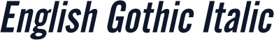 English Gothic Italic