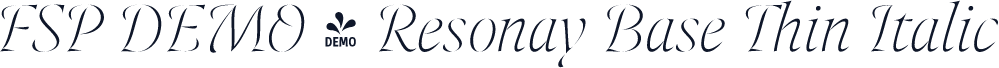 FSP DEMO - Resonay Base Thin Italic