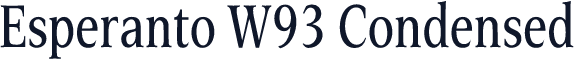 Esperanto W93 Condensed
