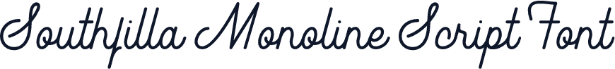 Southfilla Monoline Script Font