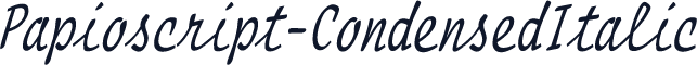 Papioscript-CondensedItalic