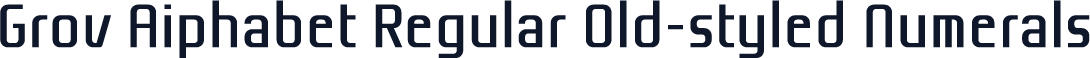 Grov Aiphabet Regular Old-styled Numerals