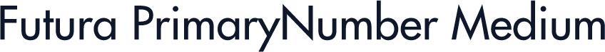 Futura PrimaryNumber Medium