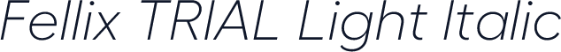 Fellix TRIAL Light Italic