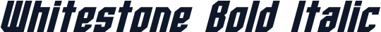 Whitestone Bold Italic