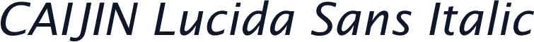 CAIJIN Lucida Sans Italic