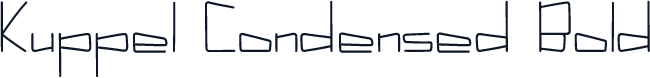 Kuppel Condensed Bold