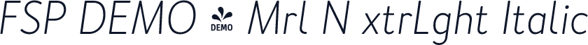 FSP DEMO - Mrl N xtrLght Italic