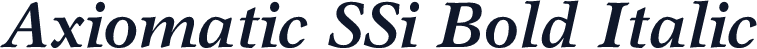 Axiomatic SSi Bold Italic