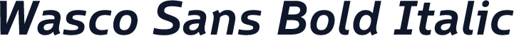 Wasco Sans Bold Italic