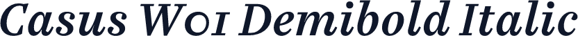 Casus W01 Demibold Italic