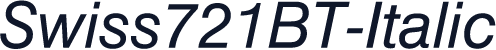Swiss721BT-Italic