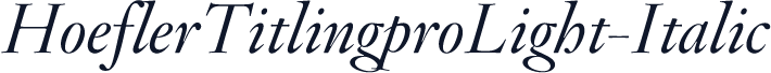 HoeflerTitlingproLight-Italic
