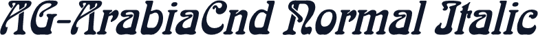 AG-ArabiaCnd Normal Italic