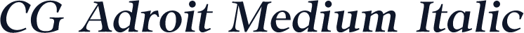 CG Adroit Medium Italic