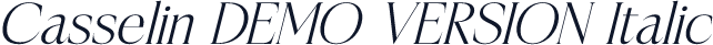 Casselin DEMO VERSION Italic