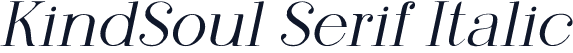 KindSoul Serif Italic
