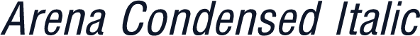 Arena Condensed Italic