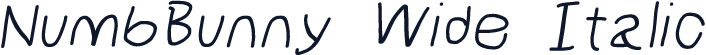 NumbBunny Wide Italic