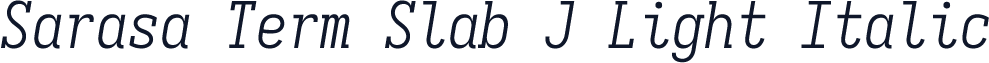 Sarasa Term Slab J Light Italic