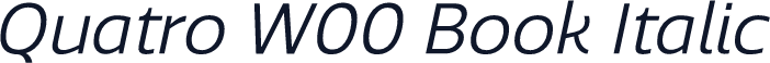Quatro W00 Book Italic
