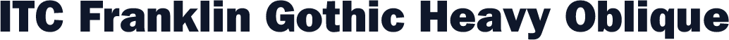 ITC Franklin Gothic Heavy Oblique