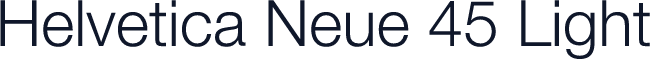 Helvetica Neue 45 Light