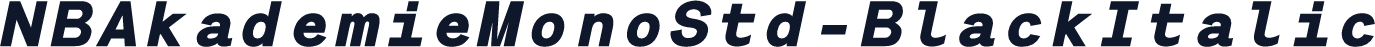 NBAkademieMonoStd-BlackItalic