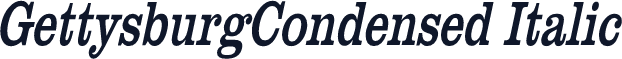 GettysburgCondensed Italic