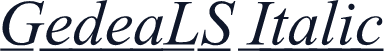 GedeaLS Italic