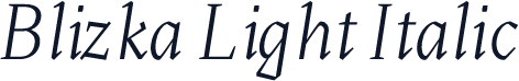 Blizka Light Italic