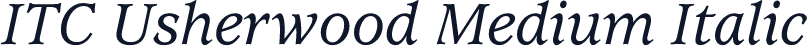 ITC Usherwood Medium Italic