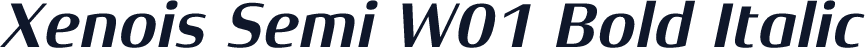 Xenois Semi W01 Bold Italic